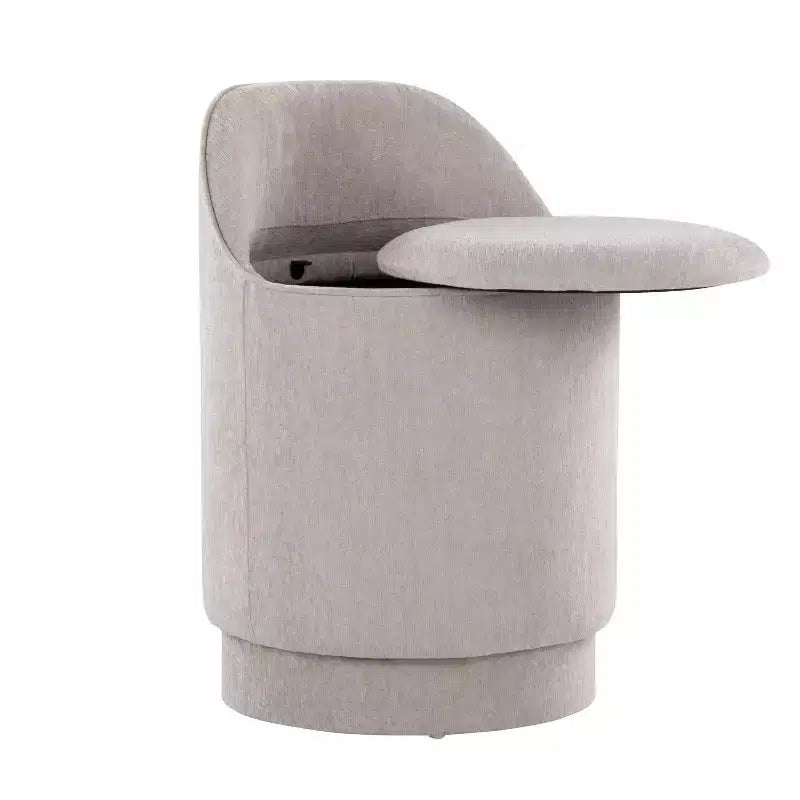 LumiSource Marla Upholstered Vanity Stool Fabric