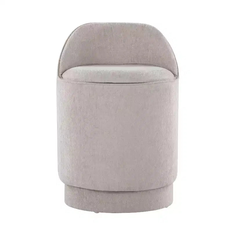 LumiSource Marla Upholstered Vanity Stool Fabric