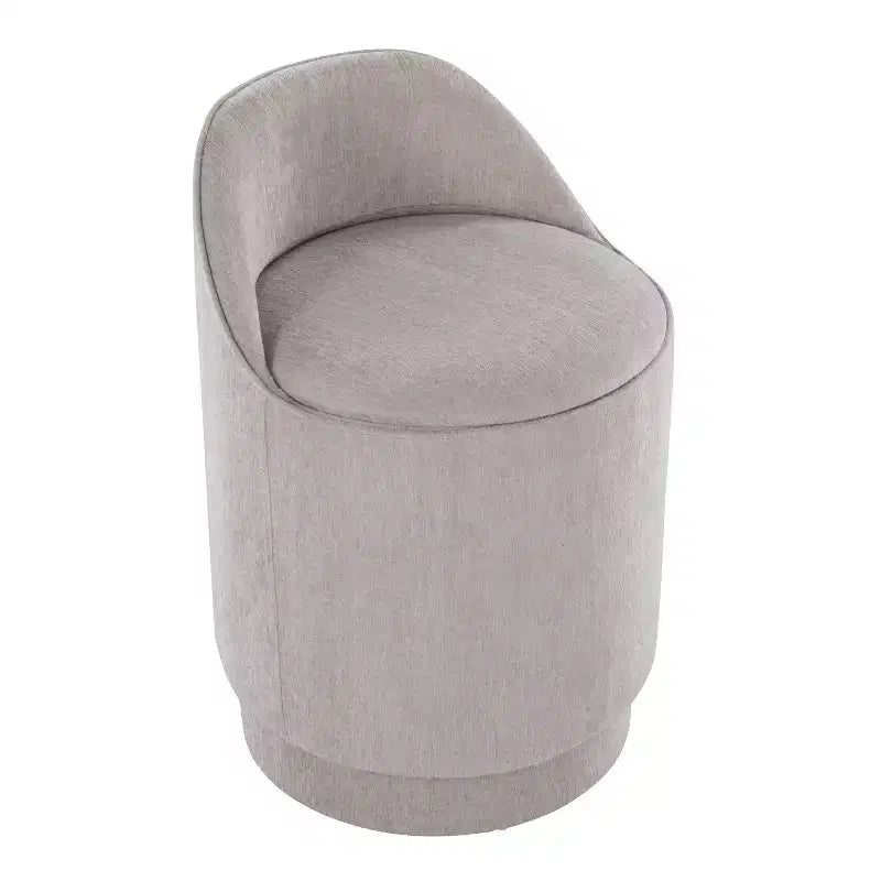 LumiSource Marla Upholstered Vanity Stool Fabric