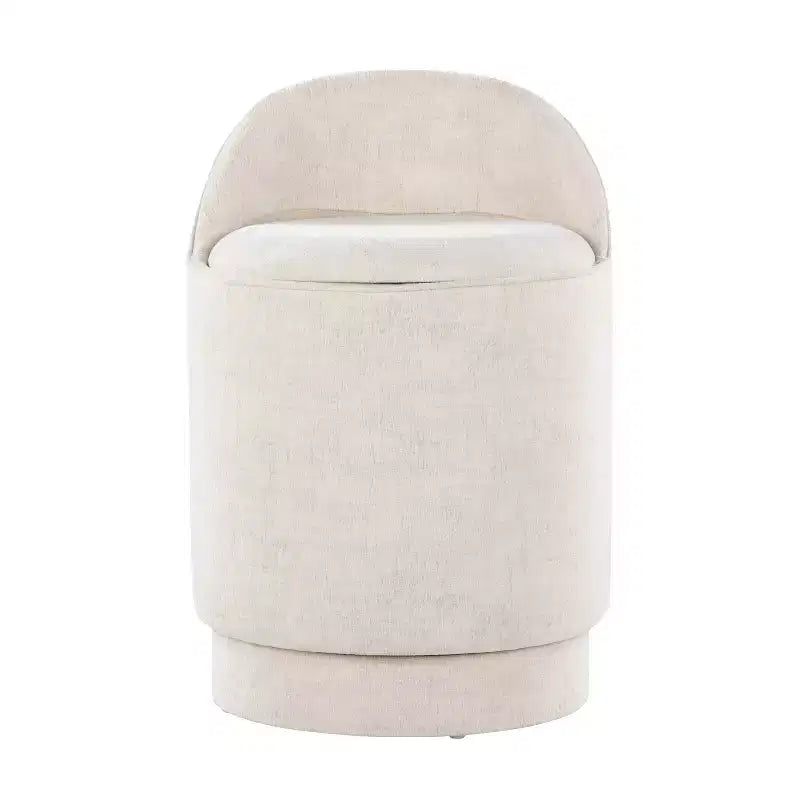 LumiSource Marla Upholstered Vanity Stool Fabric