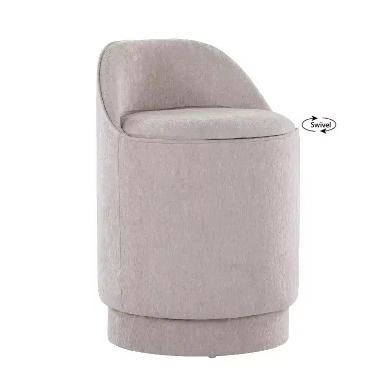 LumiSource Marla Upholstered Vanity Stool Fabric