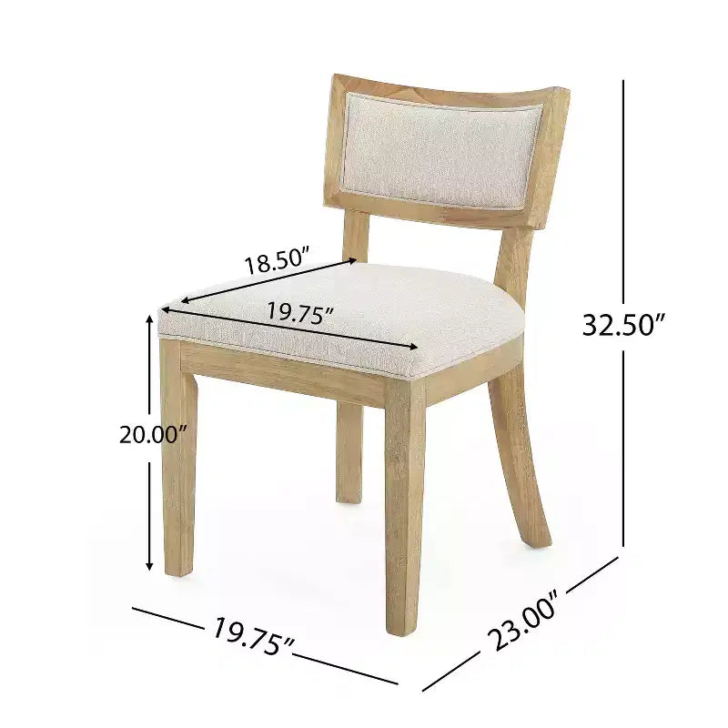 Christopher Knight Home Set of 2 Noah Indoor Rubberwood Upholstery Dining Chairs