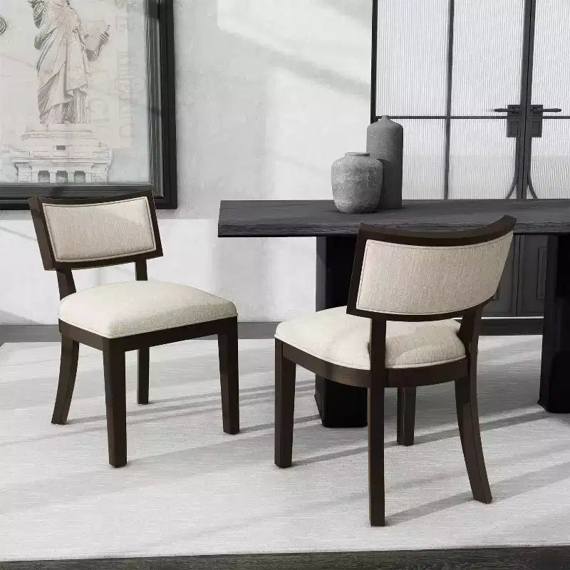 Christopher Knight Home Set of 2 Noah Indoor Rubberwood Upholstery Dining Chairs