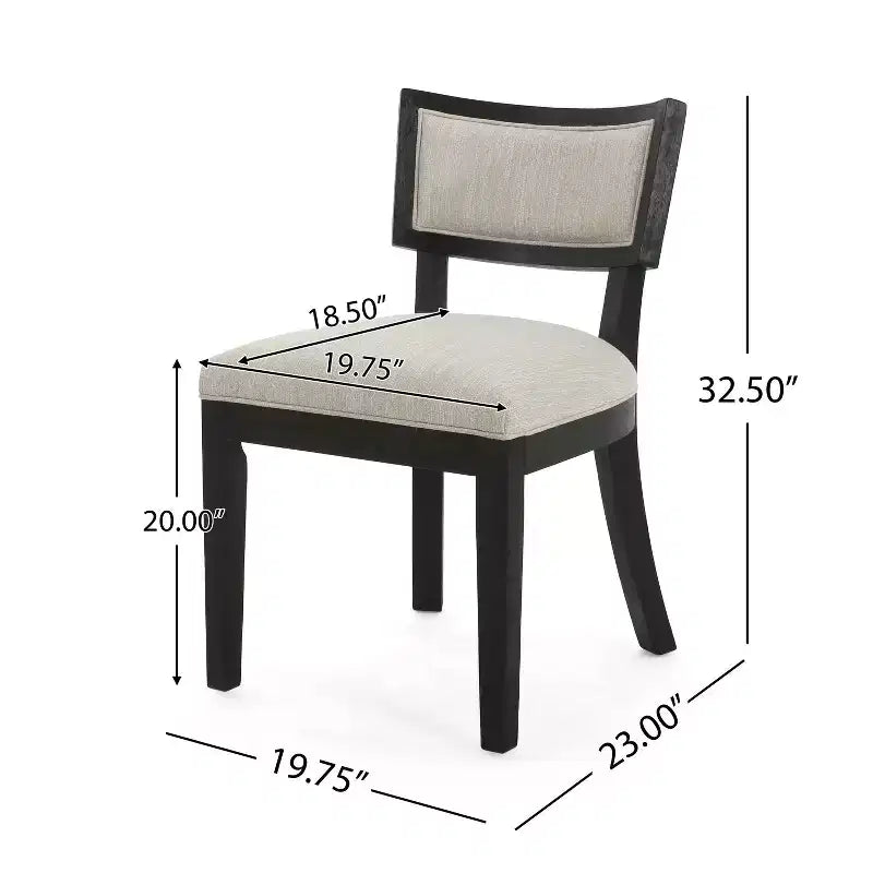 Christopher Knight Home Set of 2 Noah Indoor Rubberwood Upholstery Dining Chairs