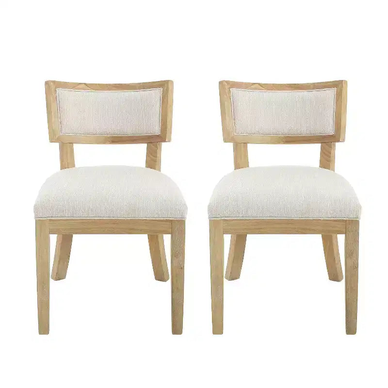 Christopher Knight Home Set of 2 Noah Indoor Rubberwood Upholstery Dining Chairs
