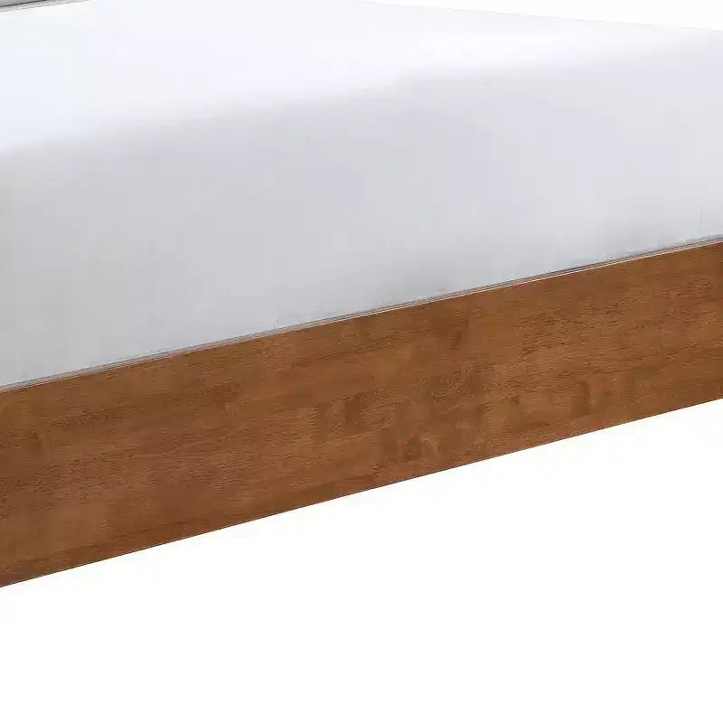 HOMES: Inside + Out 3pc Riverstone Mid-Century Modern Boucle Bedroom Set with 2 Nightstands Walnut