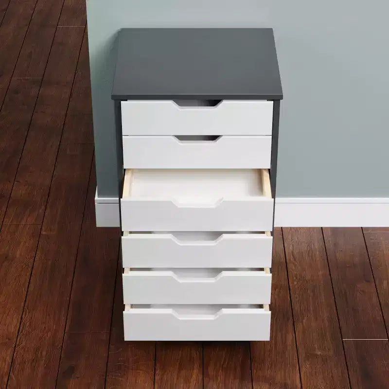 Chariot de rangement Trendfurn Omnia large à 6 tiroirs