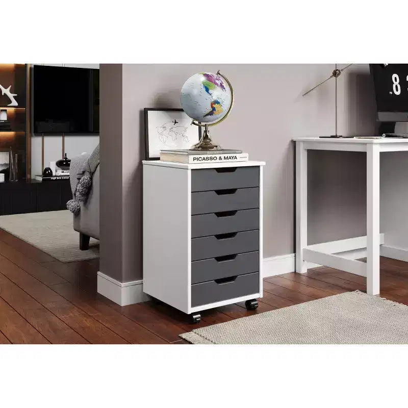 Chariot de rangement Trendfurn Omnia large à 6 tiroirs