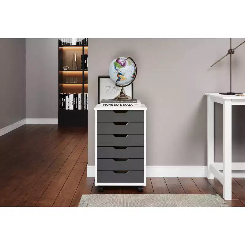 Chariot de rangement Trendfurn Omnia large à 6 tiroirs