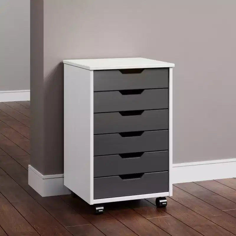 Chariot de rangement Trendfurn Omnia large à 6 tiroirs