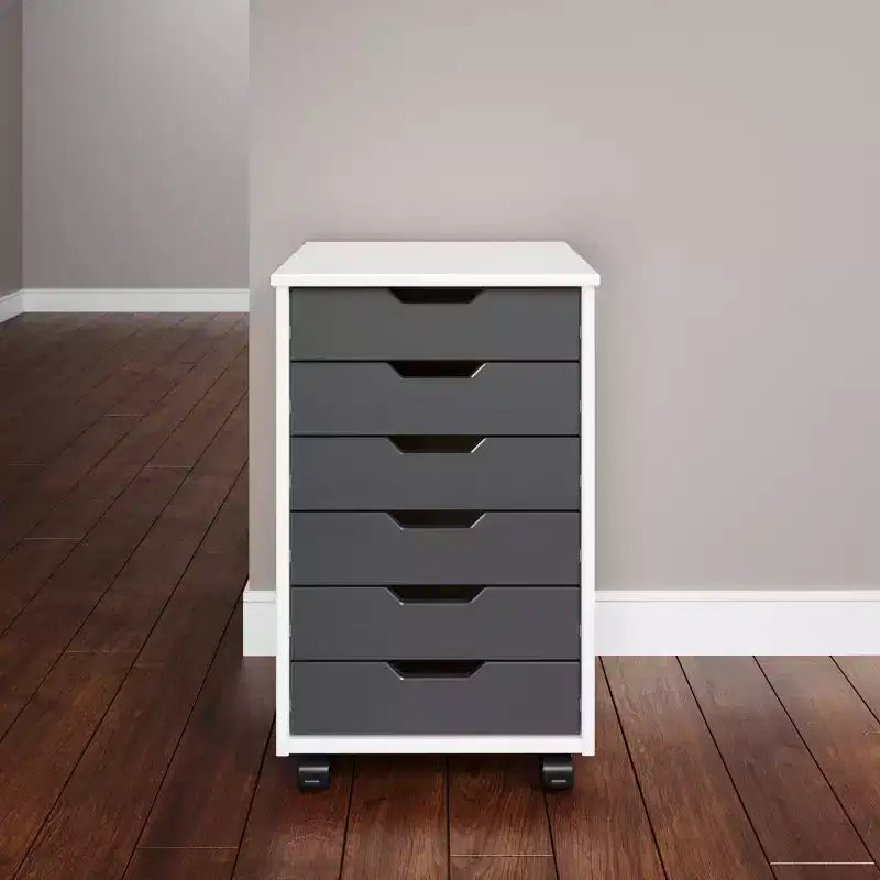 Chariot de rangement Trendfurn Omnia large à 6 tiroirs