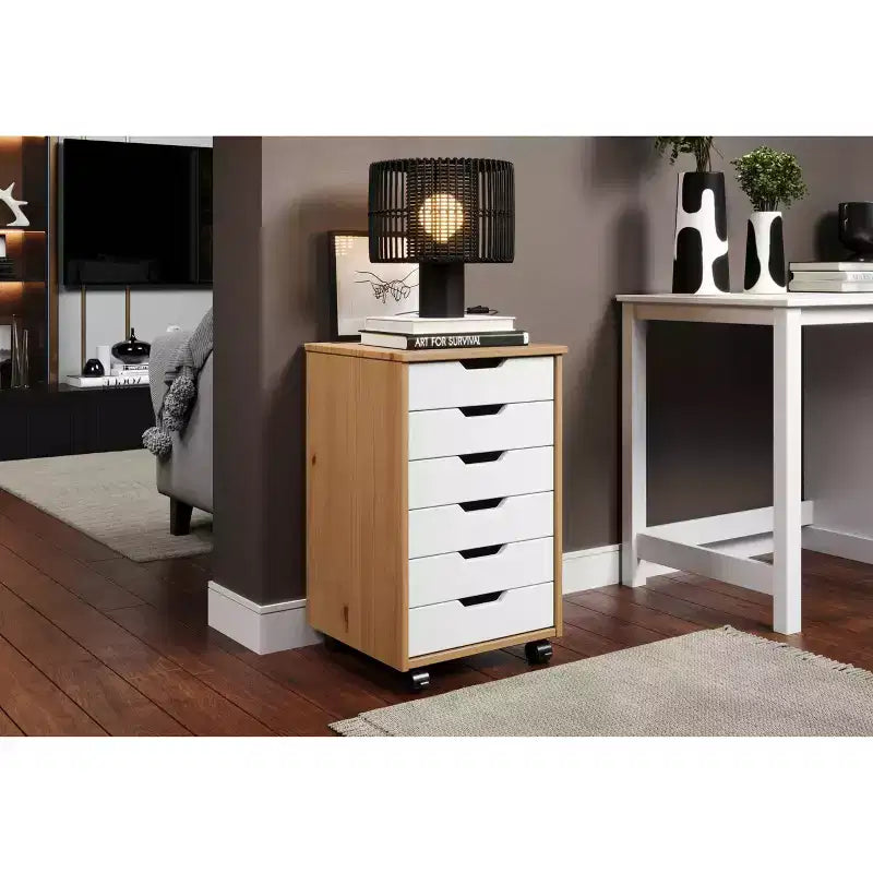Chariot de rangement Trendfurn Omnia large à 6 tiroirs