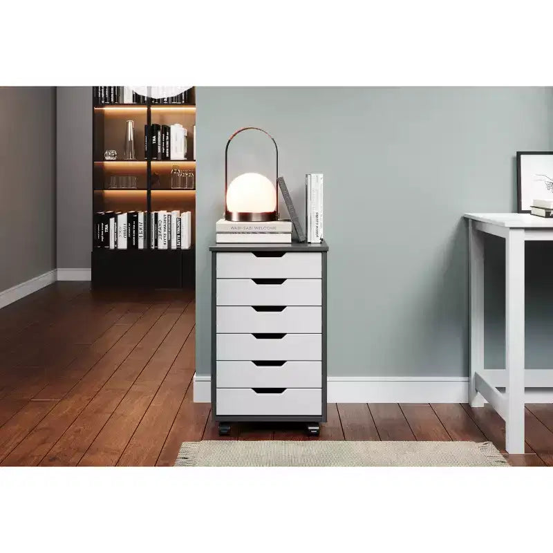 Chariot de rangement Trendfurn Omnia large à 6 tiroirs