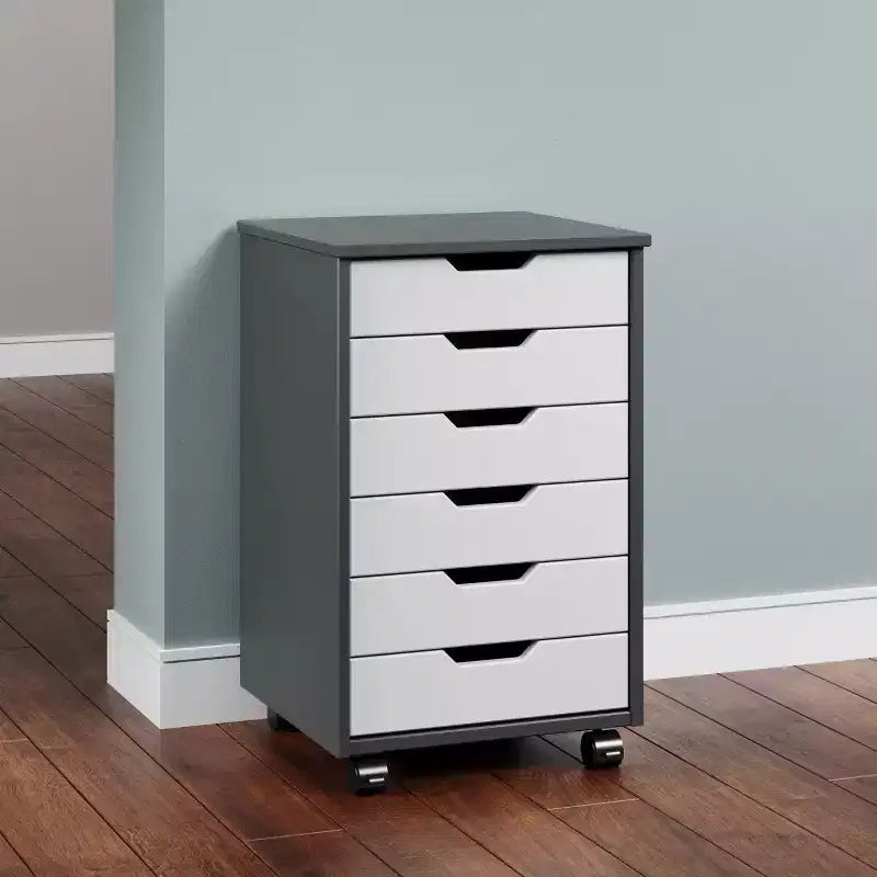 Chariot de rangement Trendfurn Omnia large à 6 tiroirs