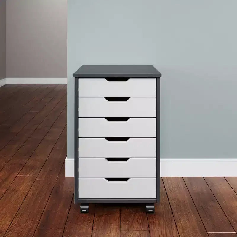 Chariot de rangement Trendfurn Omnia large à 6 tiroirs