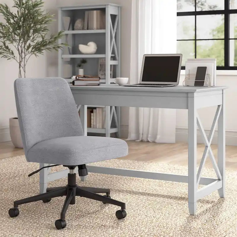 Bush Furniture Key West 48W x 24D Writing Desk and Chair Set