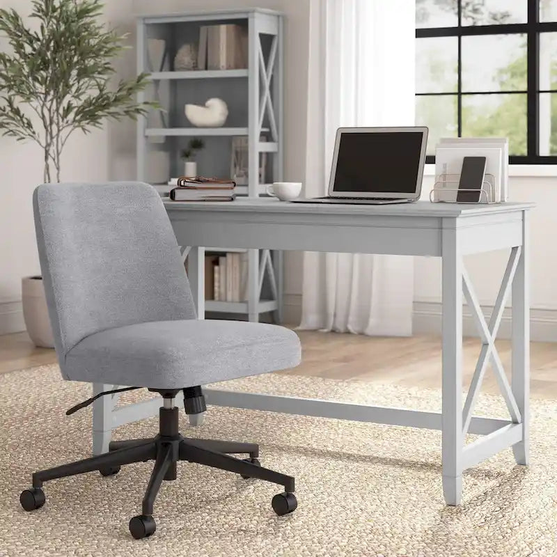 Bush Furniture Key West 48W x 24D Writing Desk and Chair Set