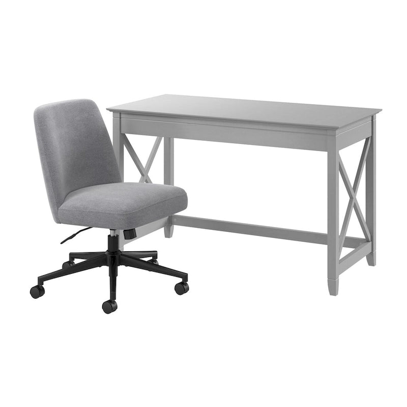 Bush Furniture Key West 48W x 24D Writing Desk and Chair Set
