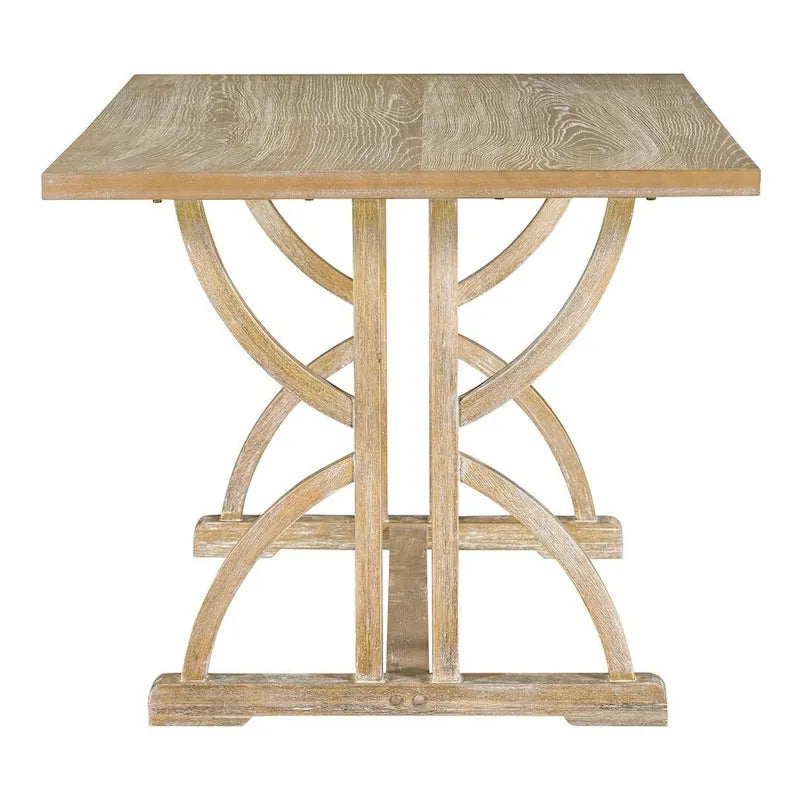 6 PCS Retro Rectangular Dining Table Set for 6