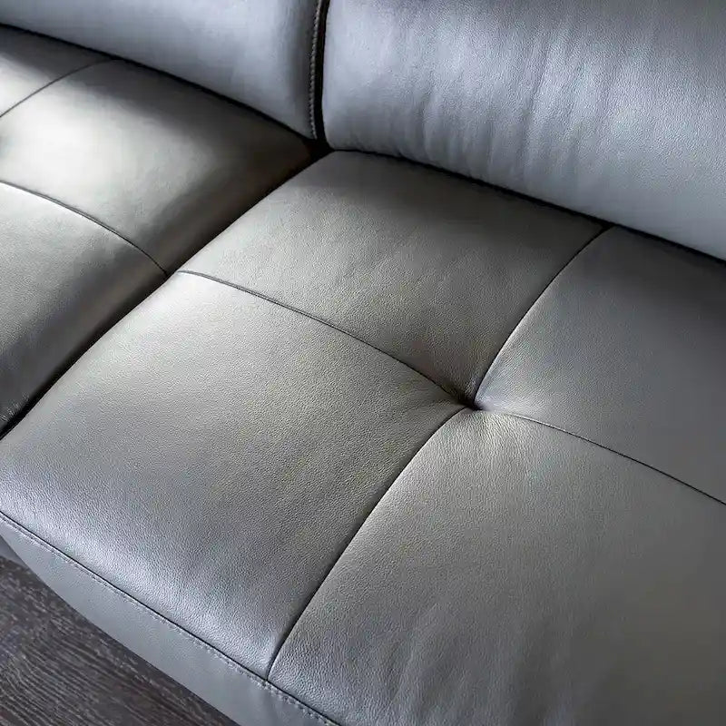 Furniture of America Jacques Modern Low Profile Leather L-Shaped Sectional with Chaise