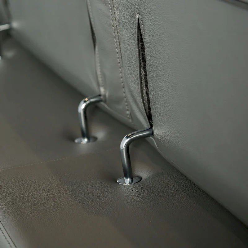 Furniture of America Jacques Modern Low Profile Leather L-Shaped Sectional with Chaise