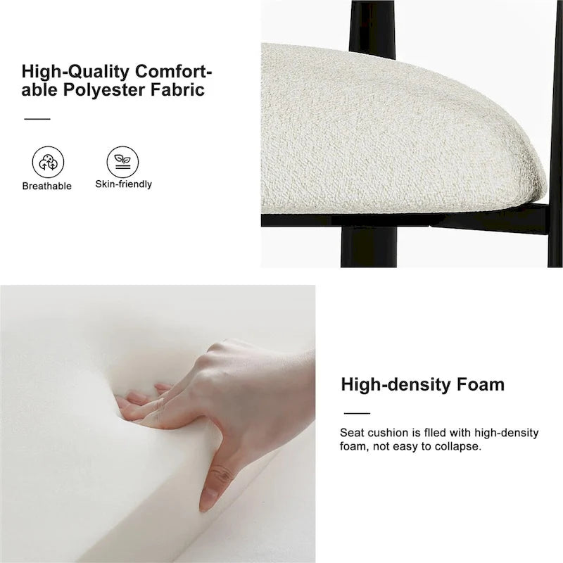 9 - Piece 94.48  Modern Minimalist Extendable Sintered Stone Top Dining Set with 8 Fabric Chairs