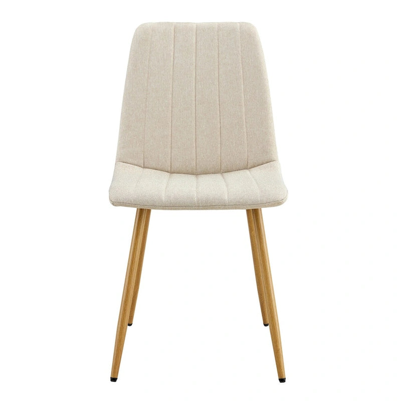 Linen Upholstered Metal Leg Side Chair (Set of 4)