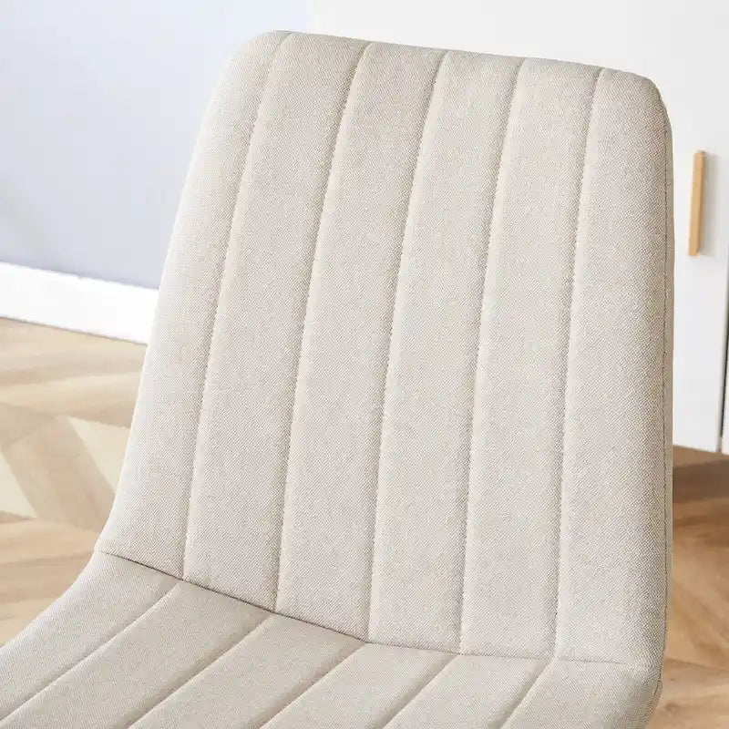 Linen Upholstered Metal Leg Side Chair (Set of 4)