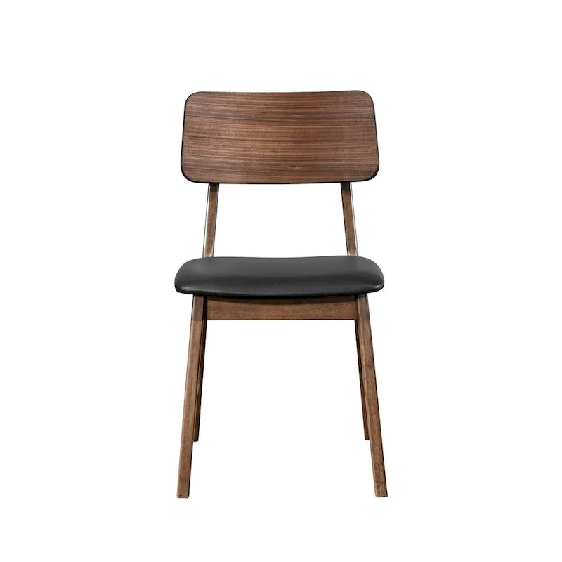 New Classic Furniture Thea Walnut and Black Side Chair (Set of 2)