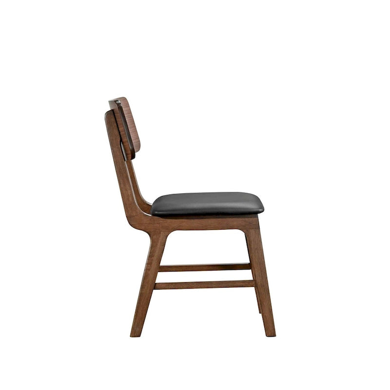 New Classic Furniture Thea Walnut and Black Side Chair (Set of 2)