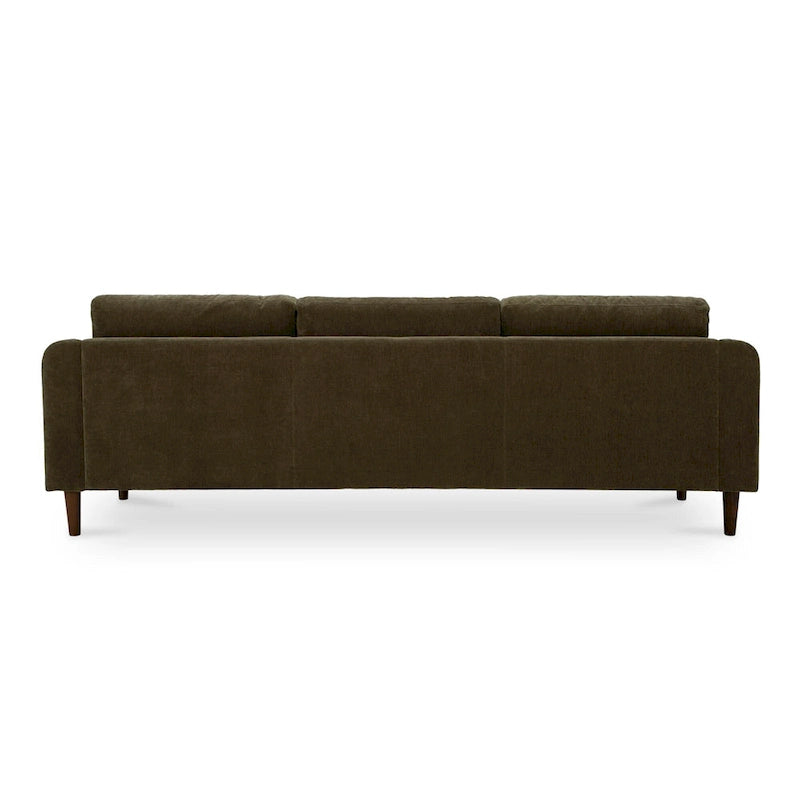 NADAAL STUDIOS Drew, Sectional with Reversible Chaise, Dark Brown - 98 X 59.2 X 33.5