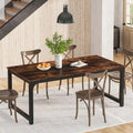 71 Inches Industrial Dining Table for 4-6 - 70.9  L x 35.4  W x 30.3  H