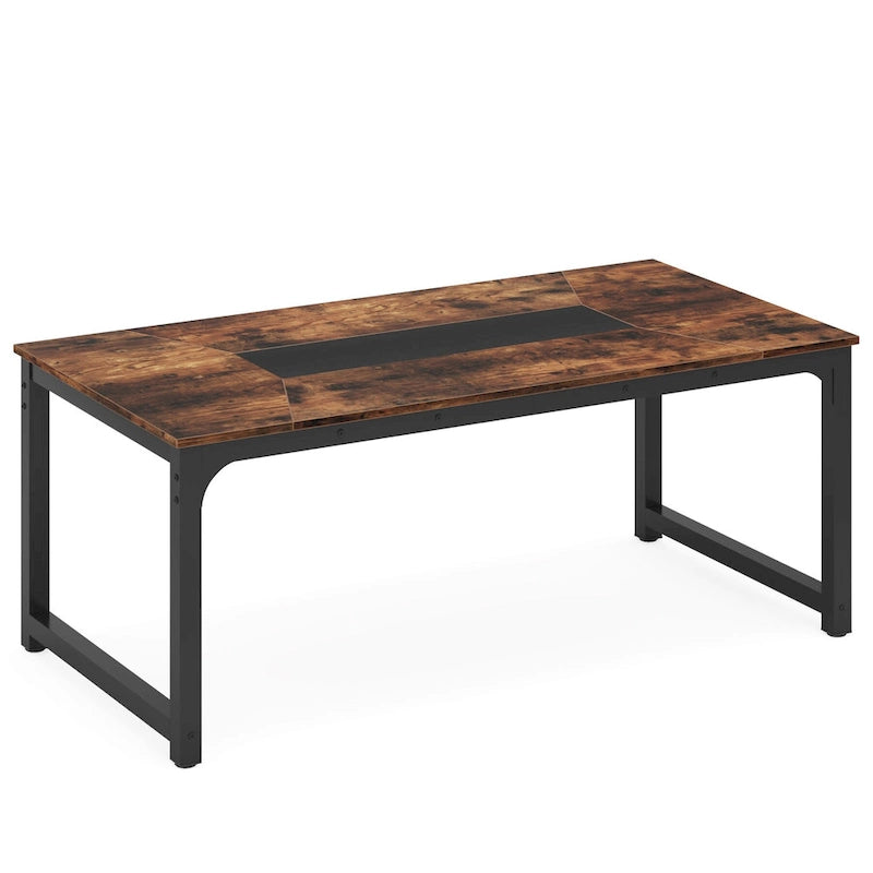 71 Inches Industrial Dining Table for 4-6 - 70.9  L x 35.4  W x 30.3  H