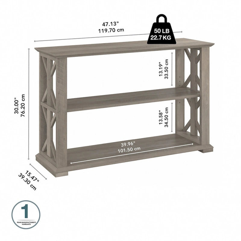 Homestead Console Table with Shelves by Bush Furniture