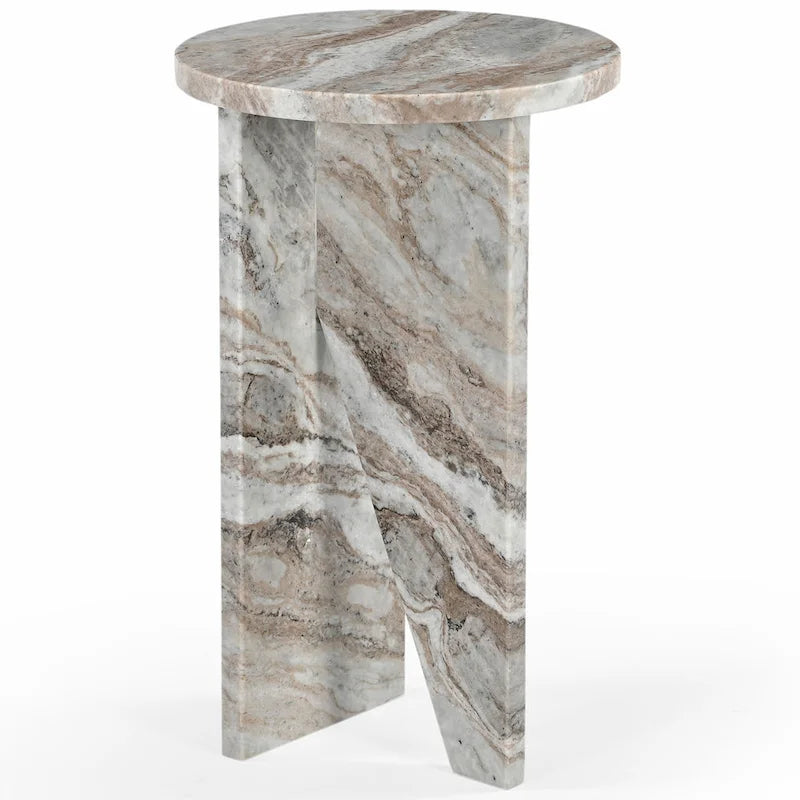 SAFAVIEH Couture Devlin Marble Drink Table - 12Wx12Dx20H