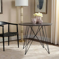 SAFAVIEH Zorana Dark Grey / Black Round Dining Table - 35.4  x 35.4  x 29.5  - 35Wx35Dx30H