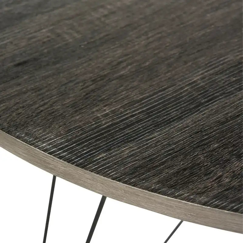 SAFAVIEH Zorana Dark Grey / Black Round Dining Table - 35.4  x 35.4  x 29.5  - 35Wx35Dx30H