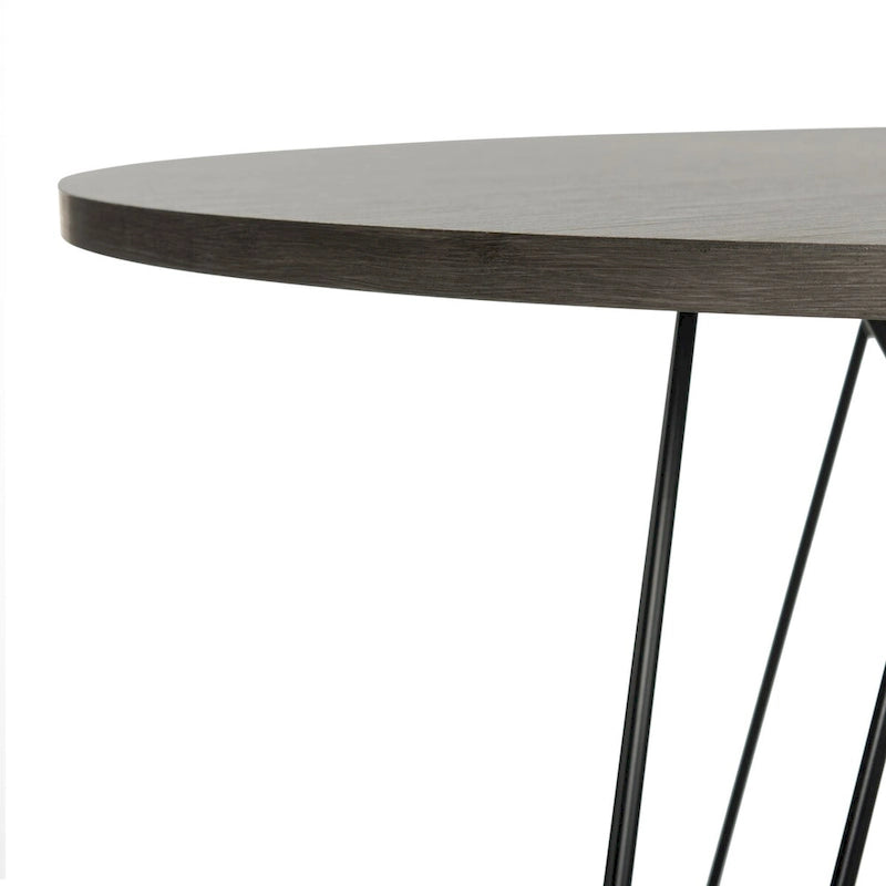 SAFAVIEH Zorana Dark Grey / Black Round Dining Table - 35.4  x 35.4  x 29.5  - 35Wx35Dx30H