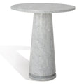 Table d'appoint ronde haute en marbre SAFAVIEH Couture Ghicu - 56 cm L x 53 cm P x 61 cm H - 21Wx21Dx24H