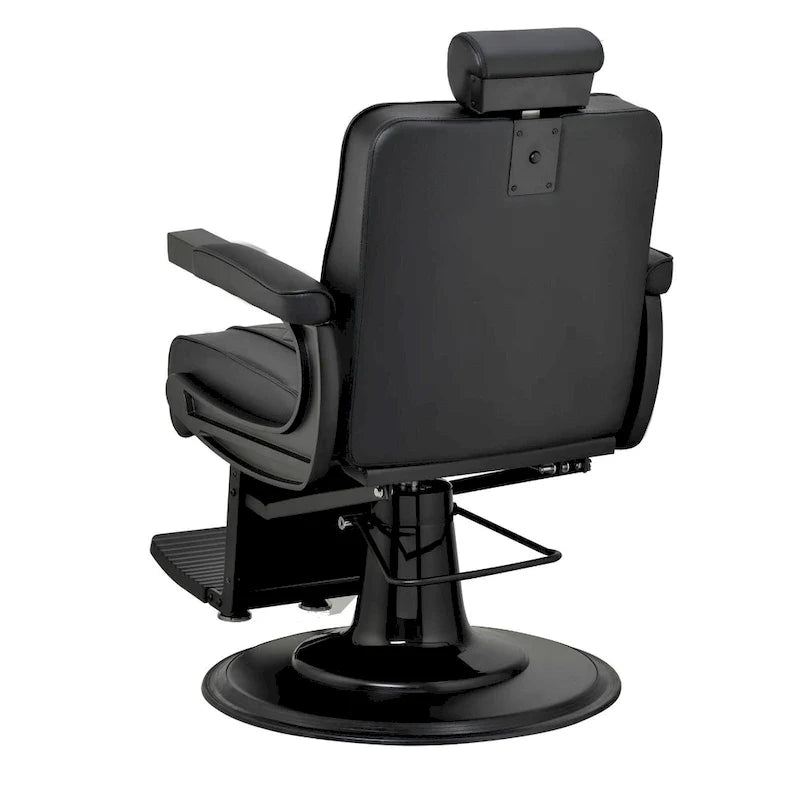 ROGERS Heavy Duty Barber Chair Reclining Barbershop Styling Chair, Black
