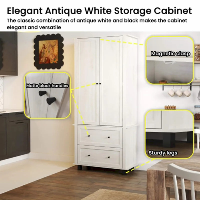 70  Tall Kitchen Pantry Storage Cabine