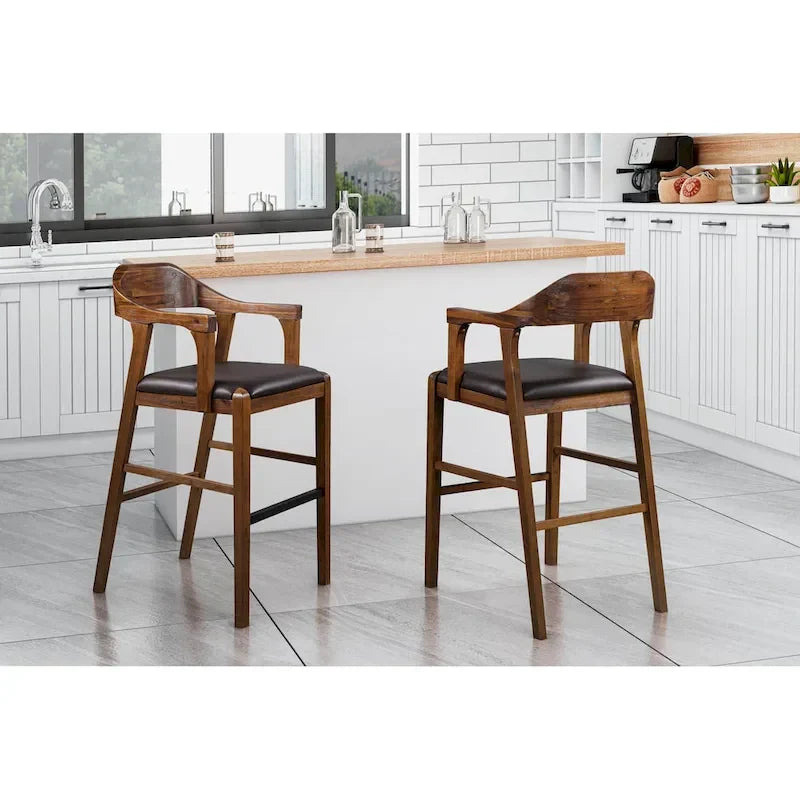 Rasmus Wood Counter or Bar Stool