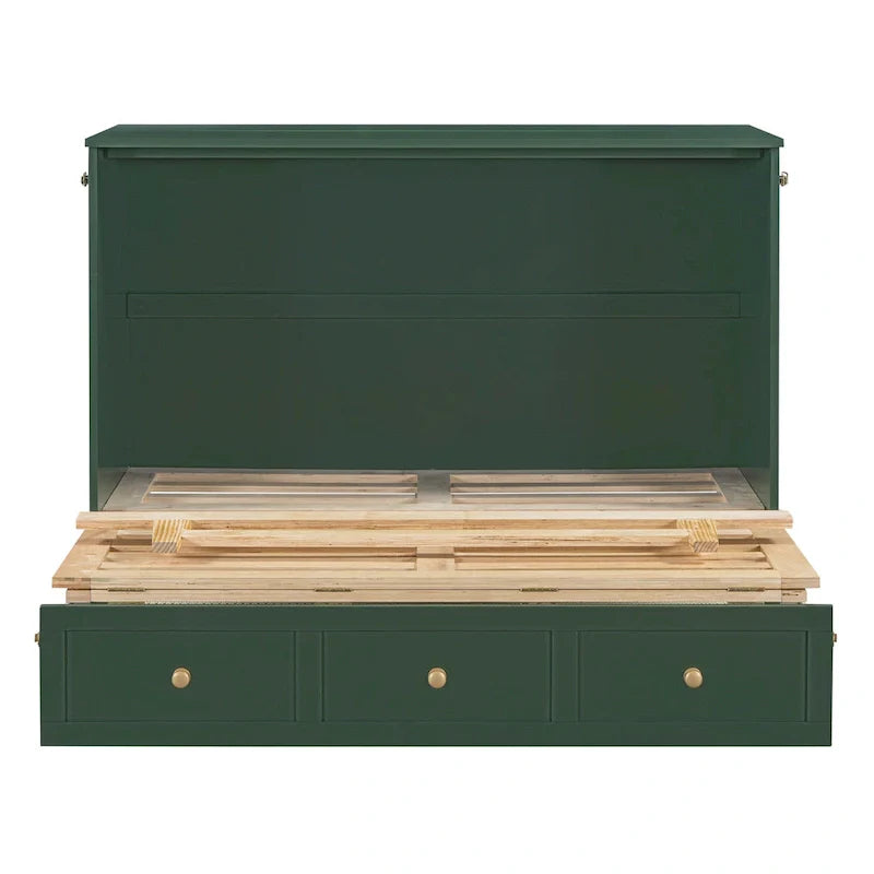 Nestfair Full Size Murphy Bed with Large Drawers