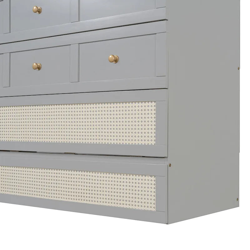 Nestfair Full Size Murphy Bed with Large Drawers