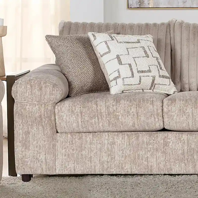 Roundhill Furniture Nason Wide Wale Corduroy Sofa, Loveseat, and Cuddle Chair Set