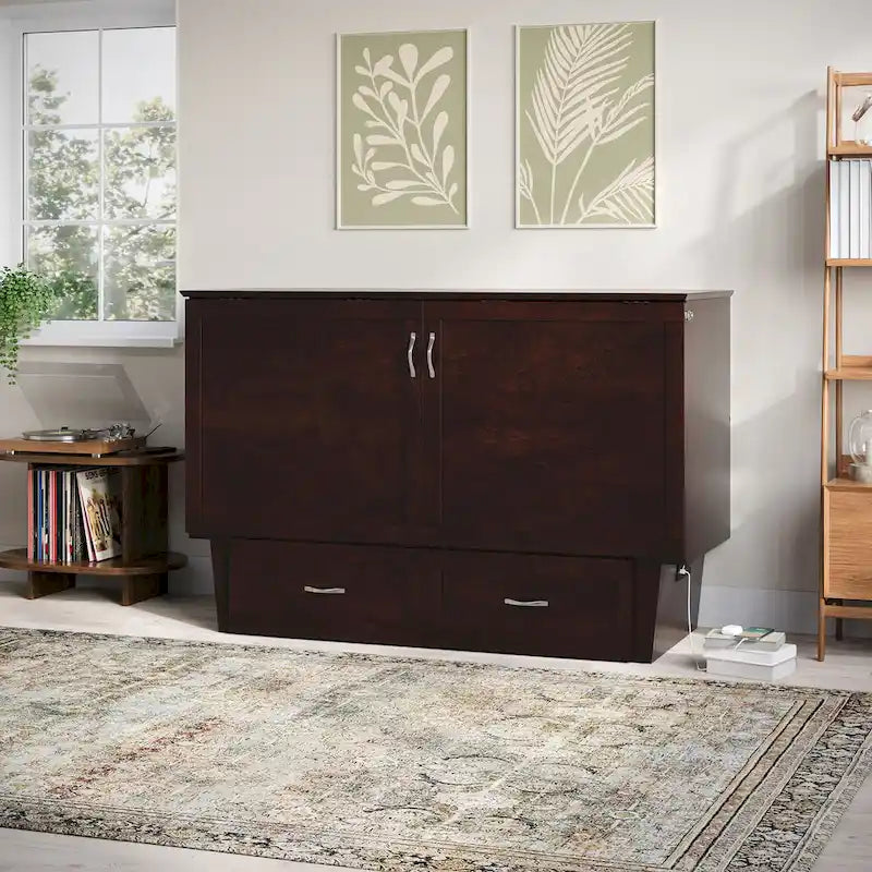 Chelsea Queen Murphy Bed Chest with Mattress