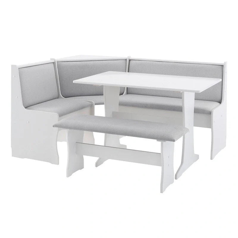 Sedley Farmhouse Nook Dining Set with Storage