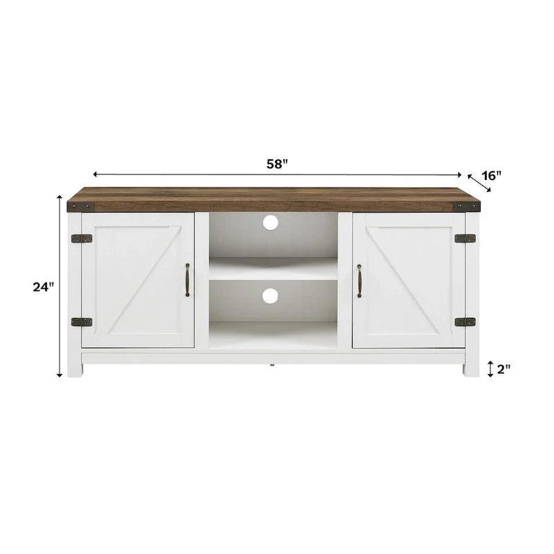 Middlebrook Firebranch 58-inch Barn Door TV Stand