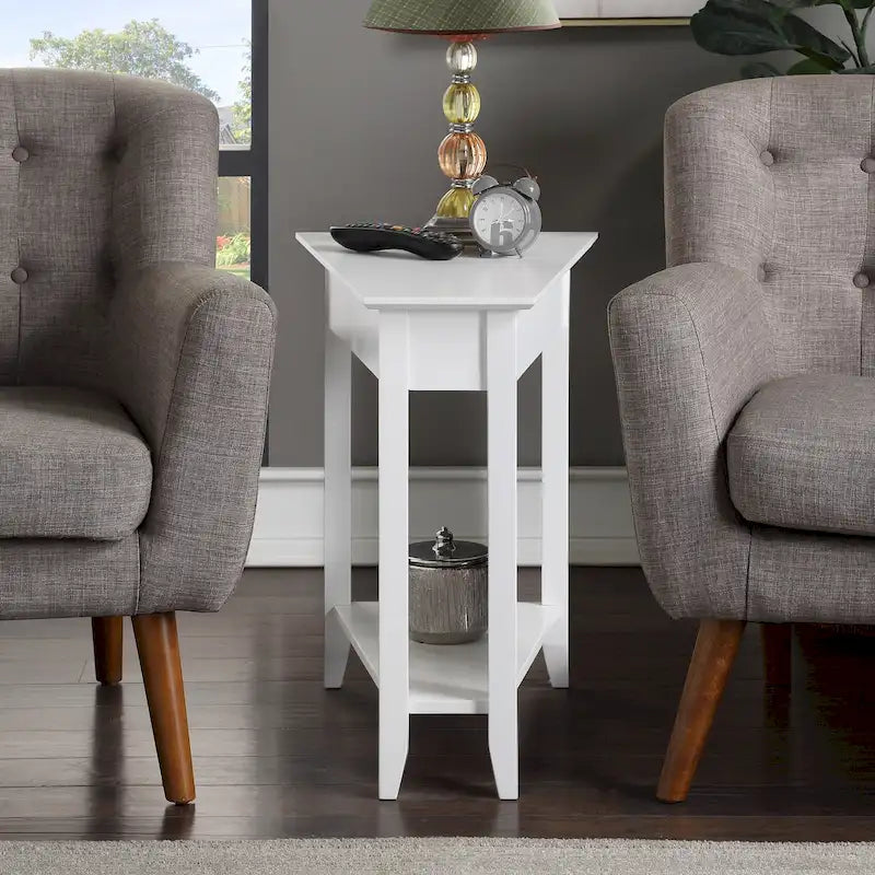 Convenience Concepts American Heritage Wedge End Table with Shelf