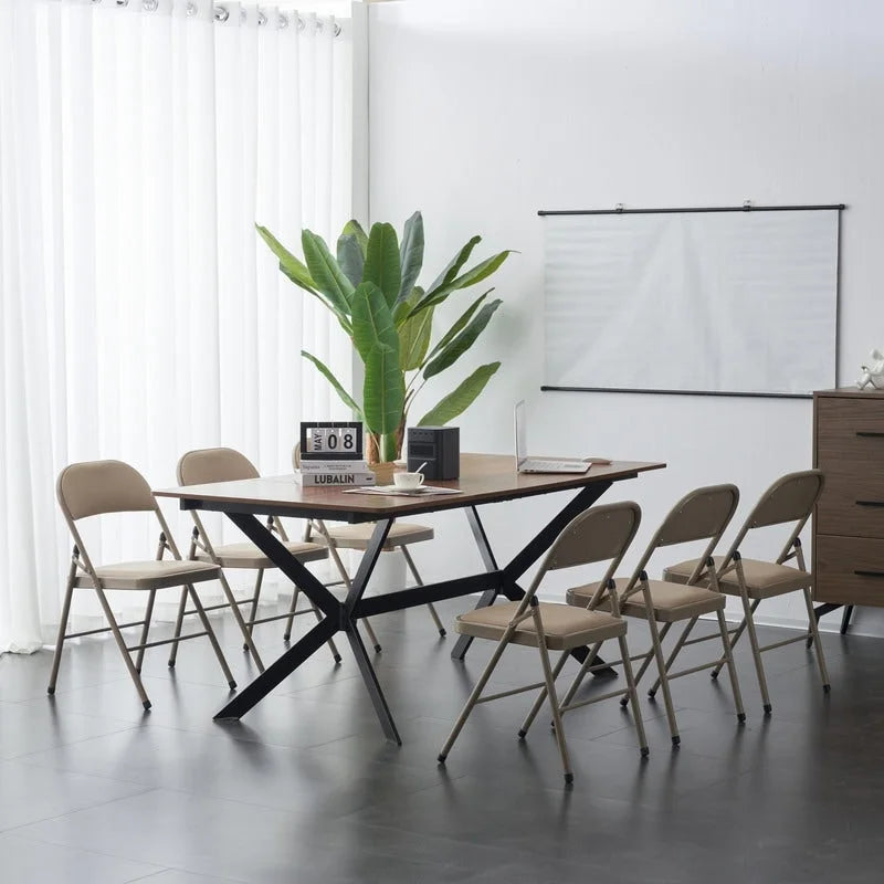 Chaises pliantes élégantes en fer et PVC pour conventions et expositions Blanches